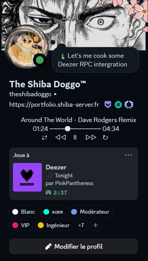Deezer Rich Presence